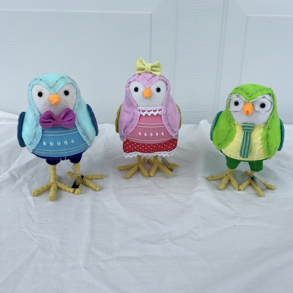Set 3 Target Birds Featherly Friends 2019 ARLO CORA BOOKER Fabric Spring Easter